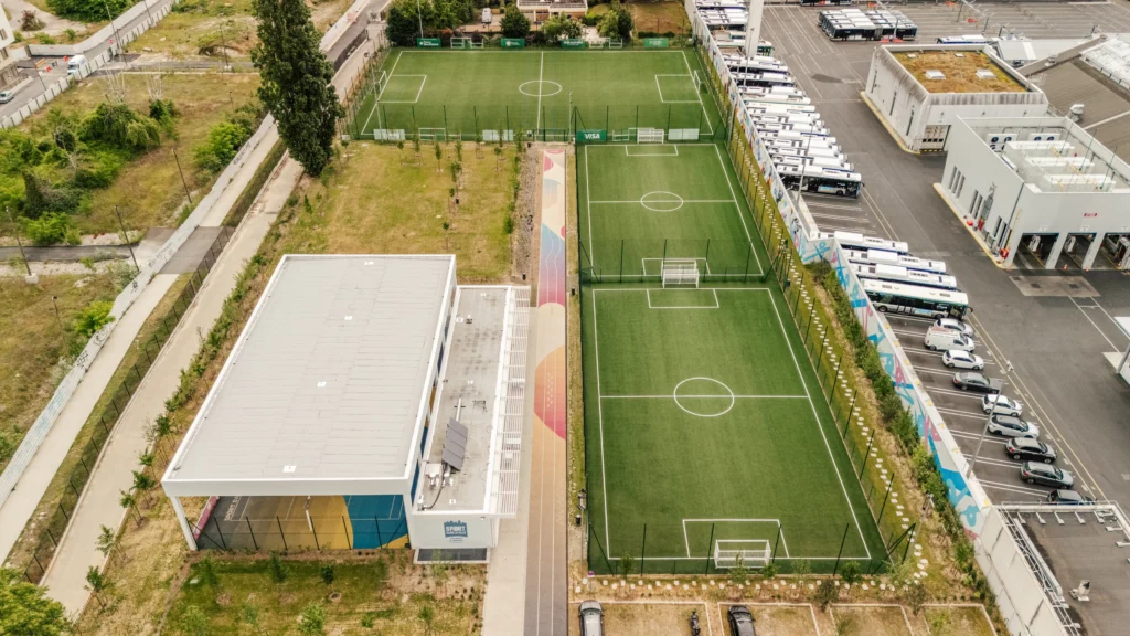 Drone view of the Pantin Campus