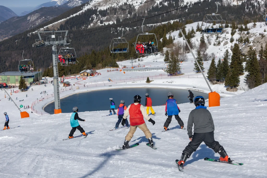 Group of Young Skiers